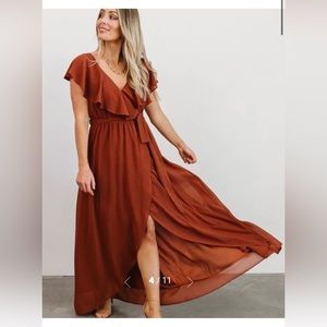 Rust color dress - bridesmaid